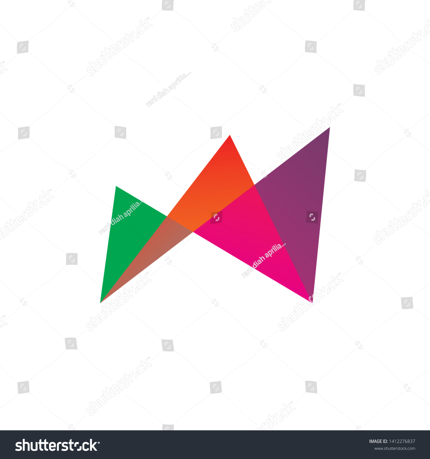 arrow crown color logo design - Royalty Free Stock Vector 1412276837 ...