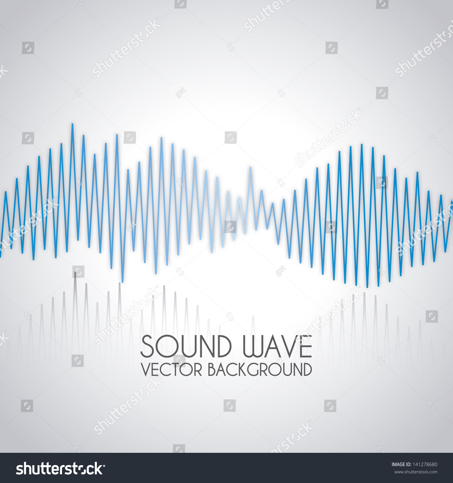 Sound Wave Design Over Gray Background Vector Royalty Free Stock