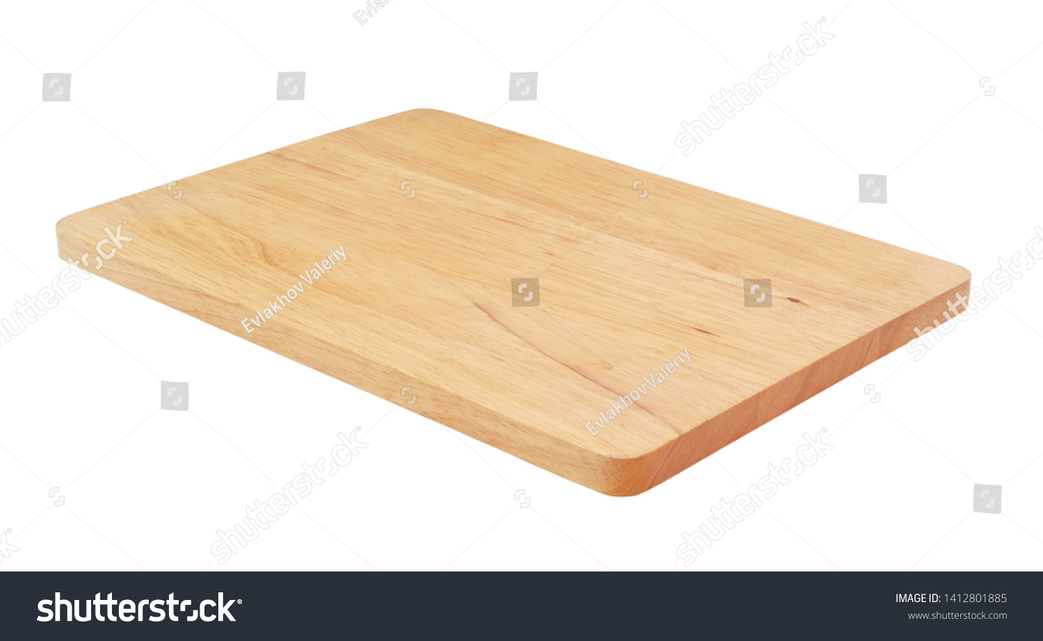 Wooden cutting board isolated on white background #1412801885