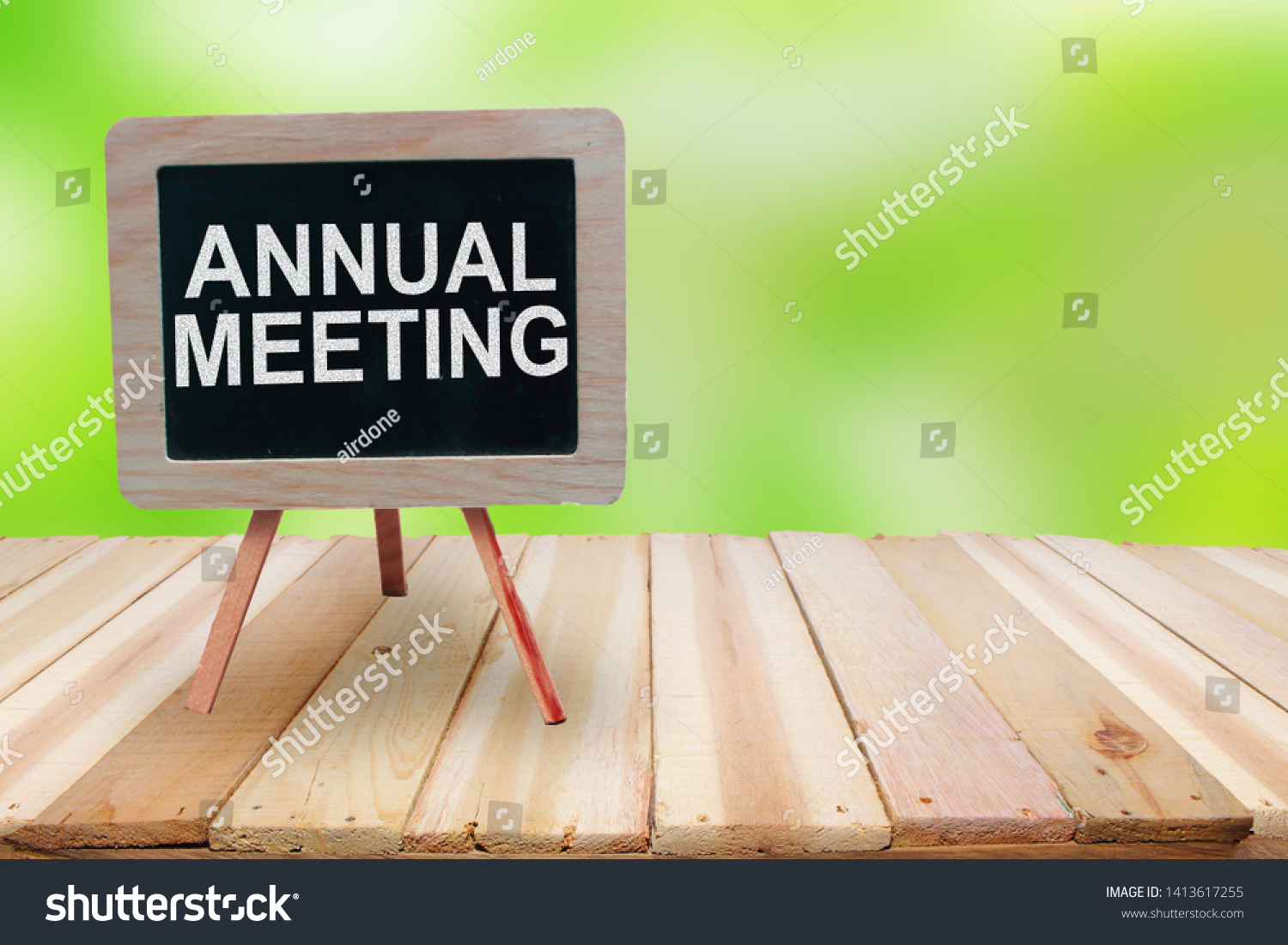 Annual Meeting. Motivational inspirational business marketing words quotes lettering typography concept #1413617255