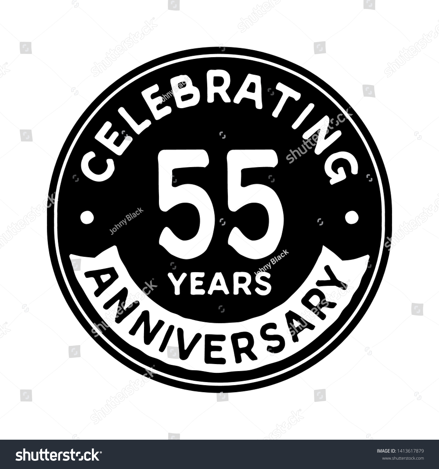 55 years anniversary logo template. Vector and - Royalty Free Stock ...