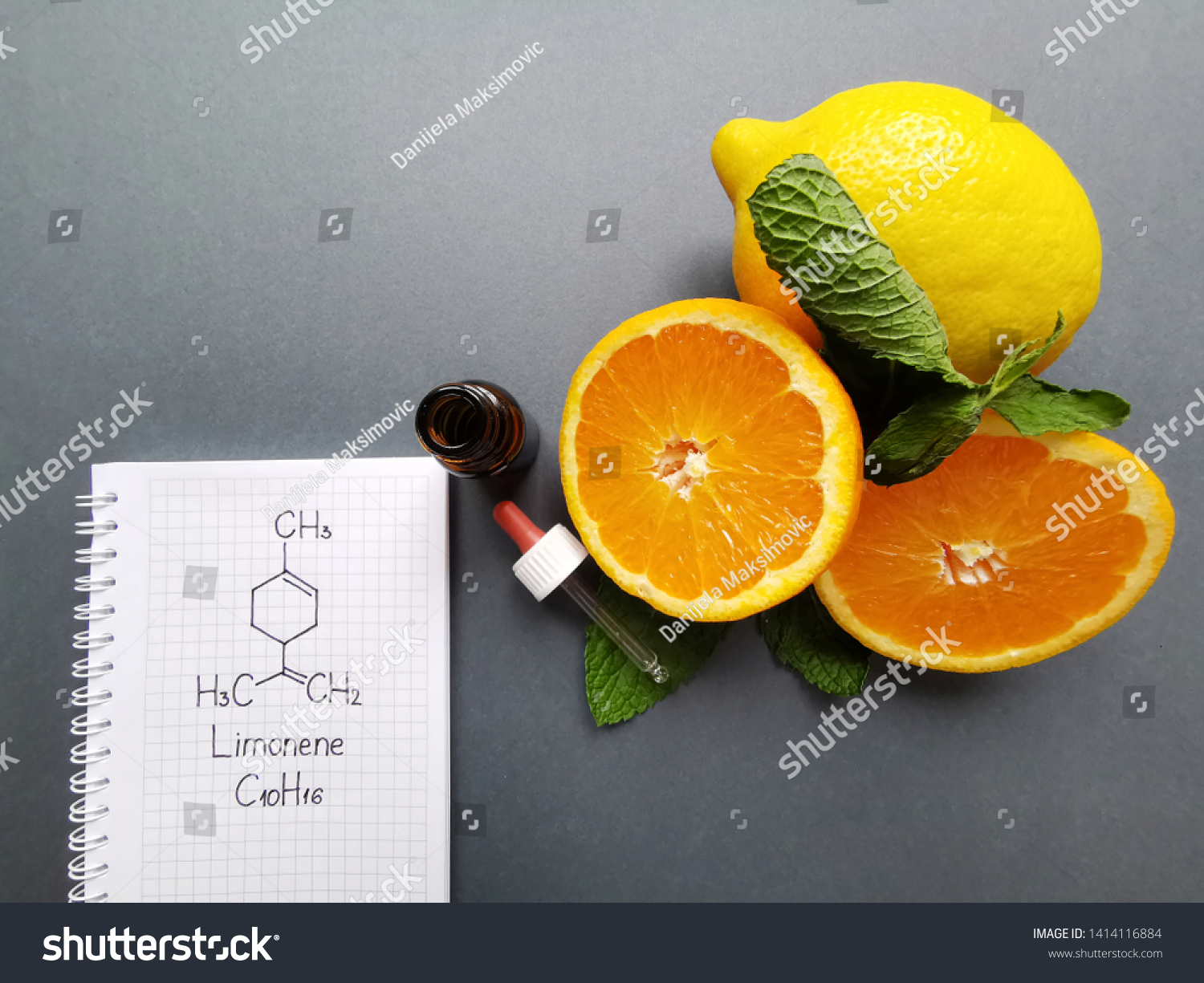 Structural Chemical Formula Of Limonene With - Royalty Free Stock Photo ...