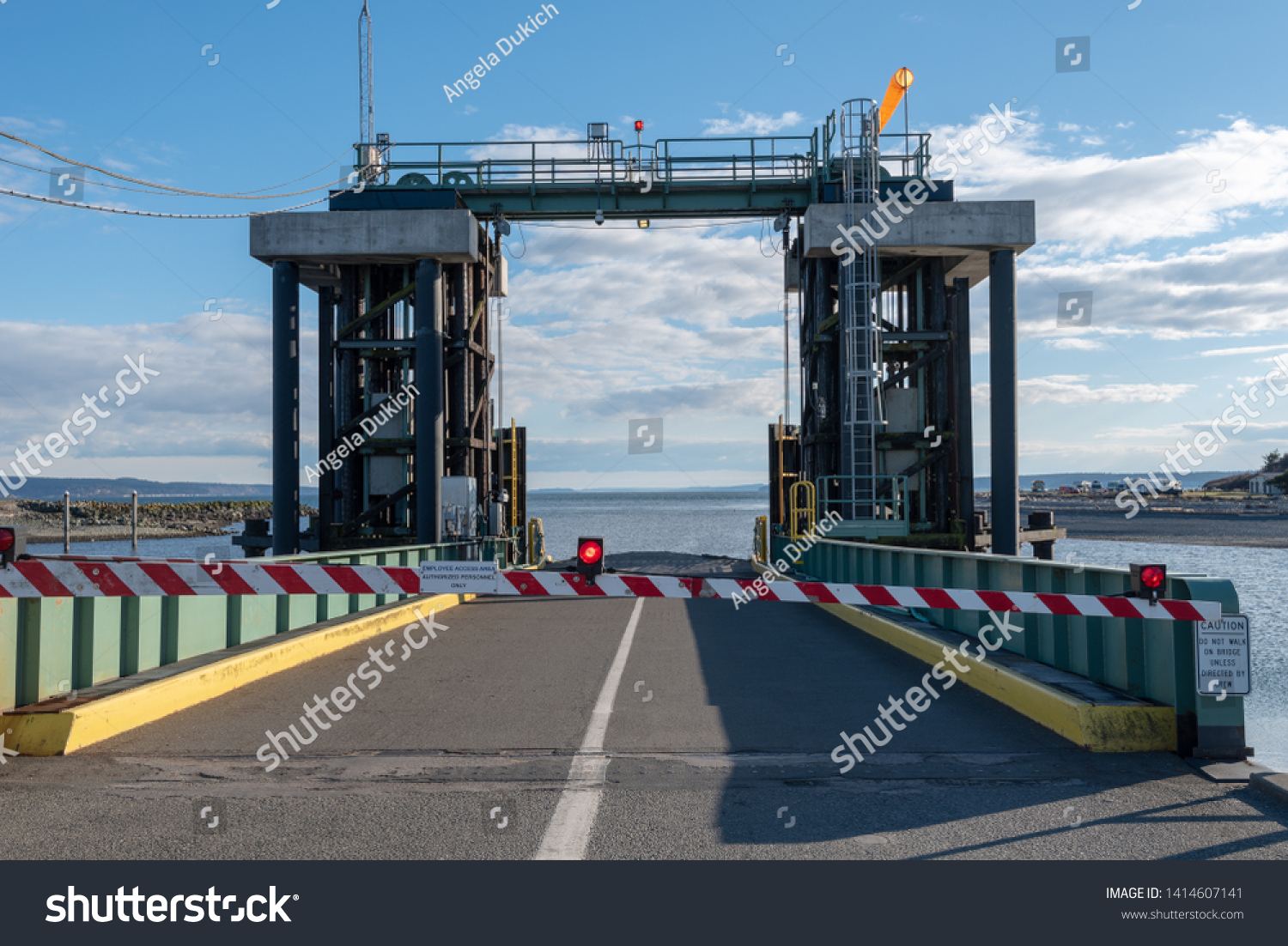 landscape of docking station for ferry boat in Coupeville, Washington State #1414607141