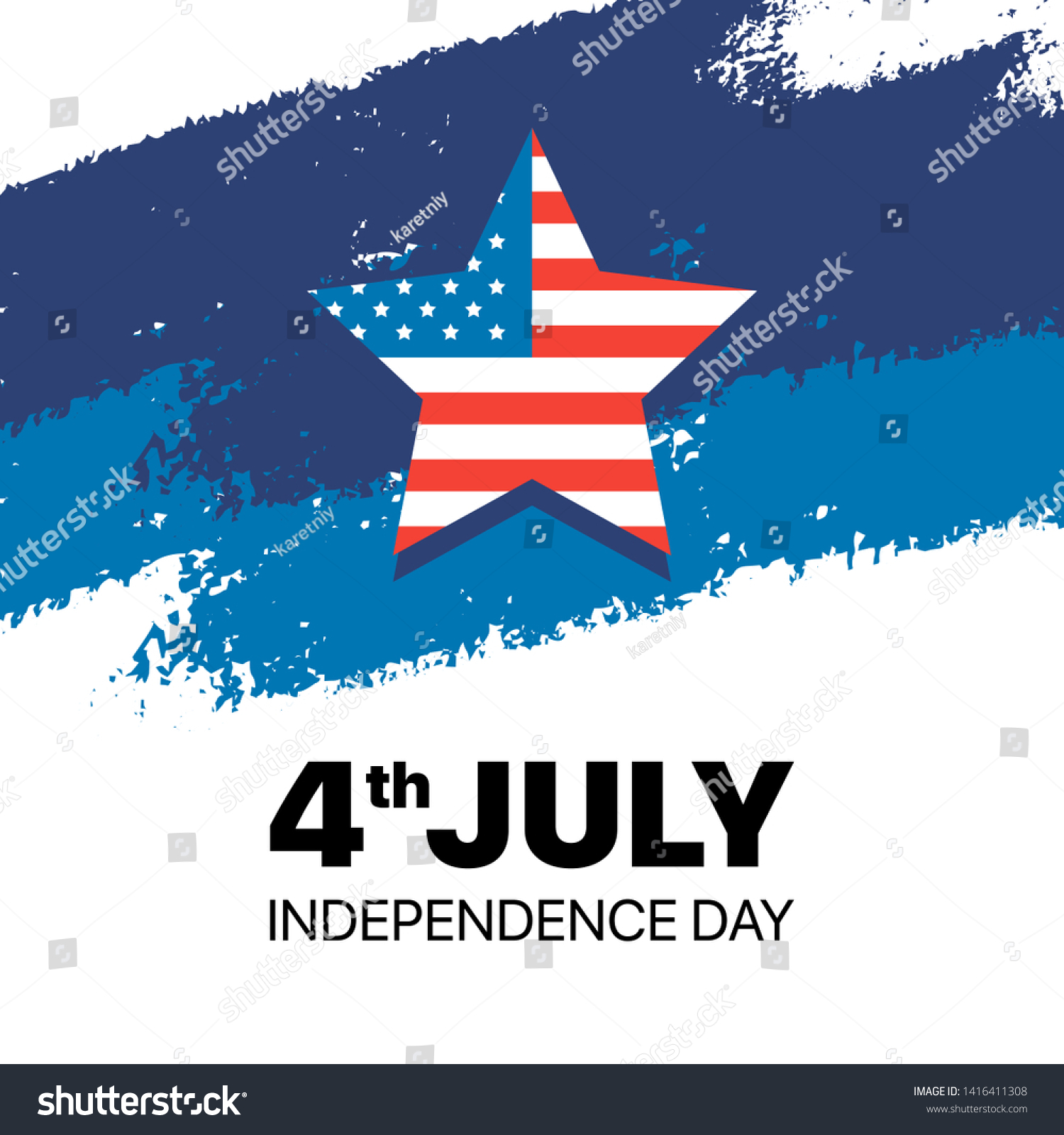 4th of July the Independence Day greetings card - Royalty Free Stock ...