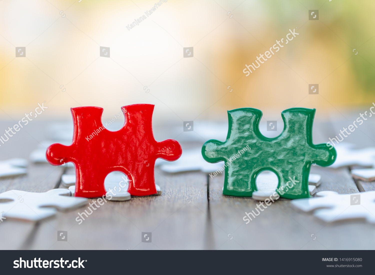 jigsaw puzzle and represent team support and help concept. business thinking.Concept business, teamwork and cooperation, strategy, cooperation. #1416915080