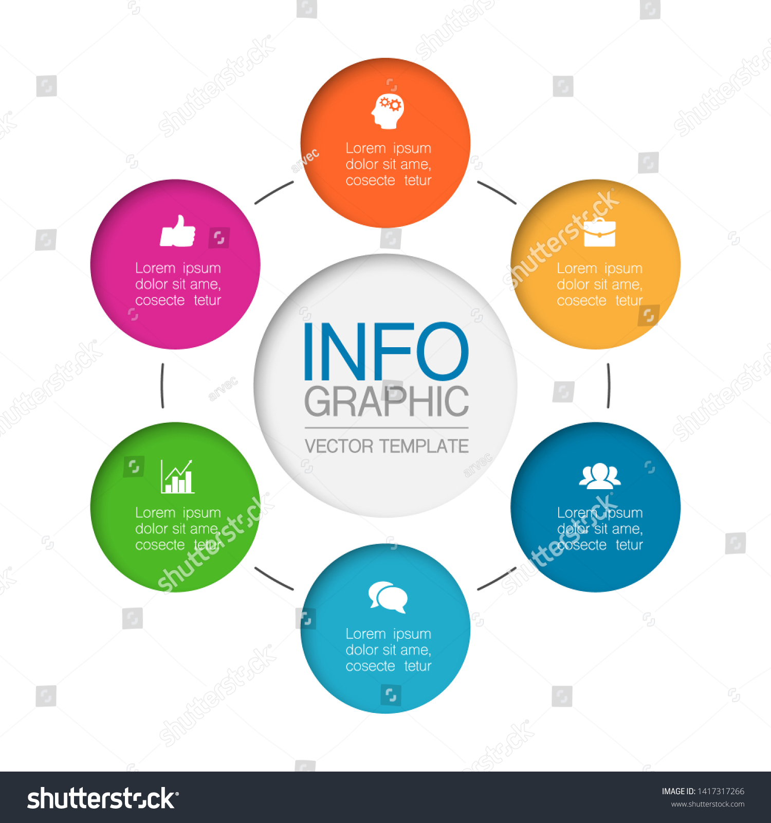 Vector Infographic Circular Diagram Template Royalty Free Stock