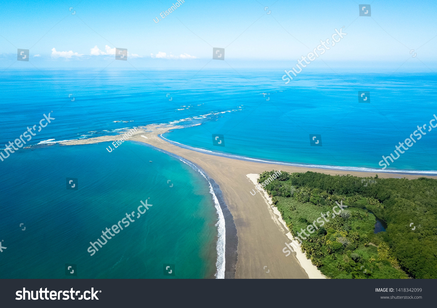 whale-tailed beach uvita, costa rica #1418342099