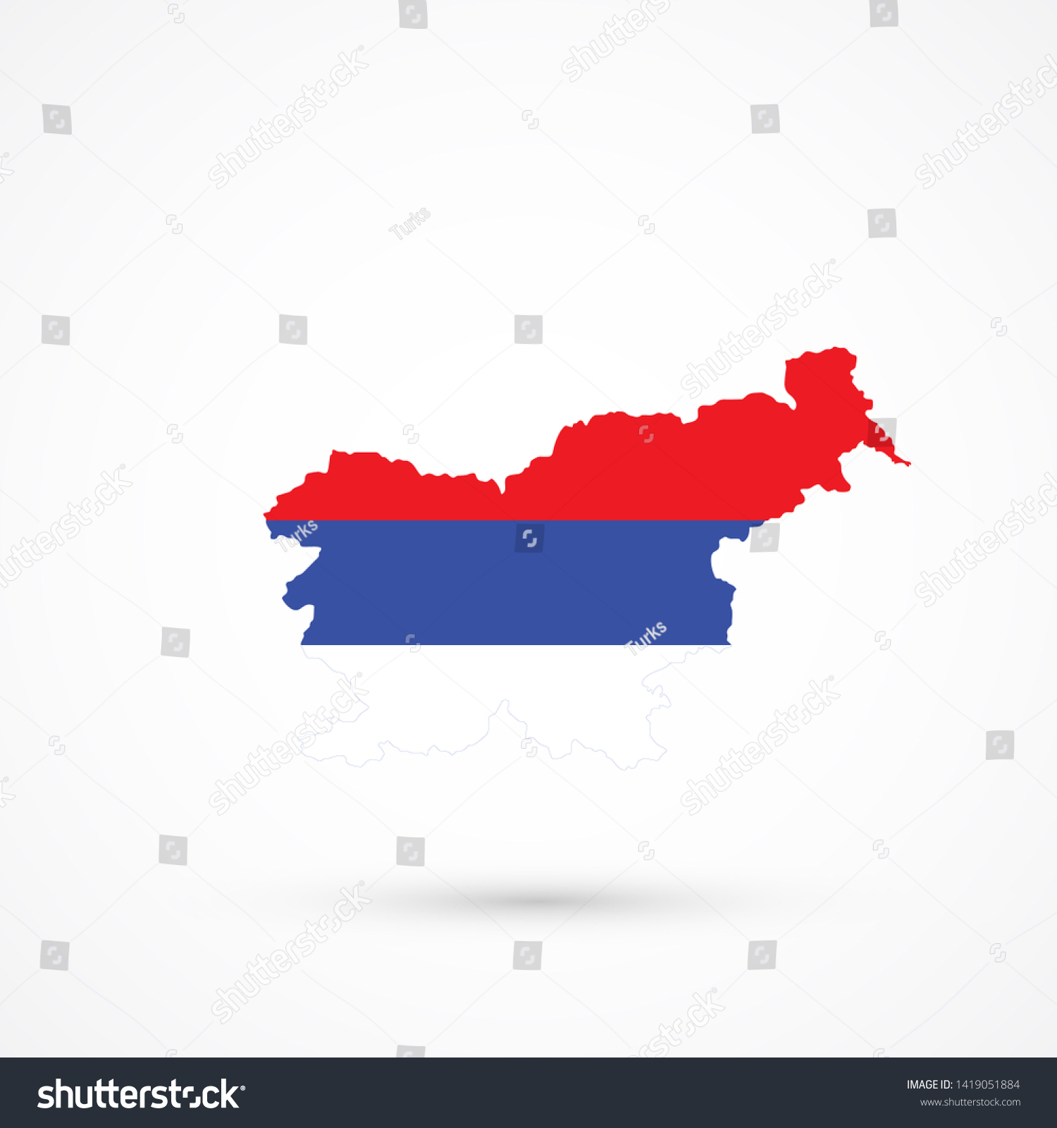 Map Slovenia In Republika Srpska (federation Of - Royalty Free Stock 