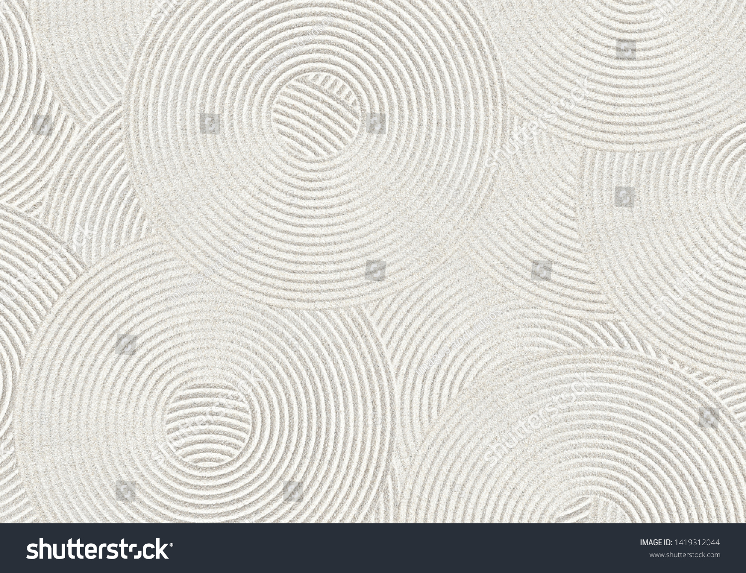 Zen circle pattern in sand #1419312044