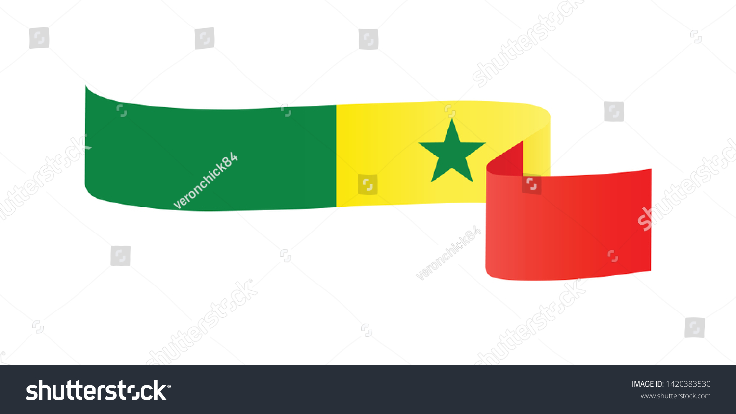 Senegal flag. Simple vector Senegal flag - Royalty Free Stock Vector ...