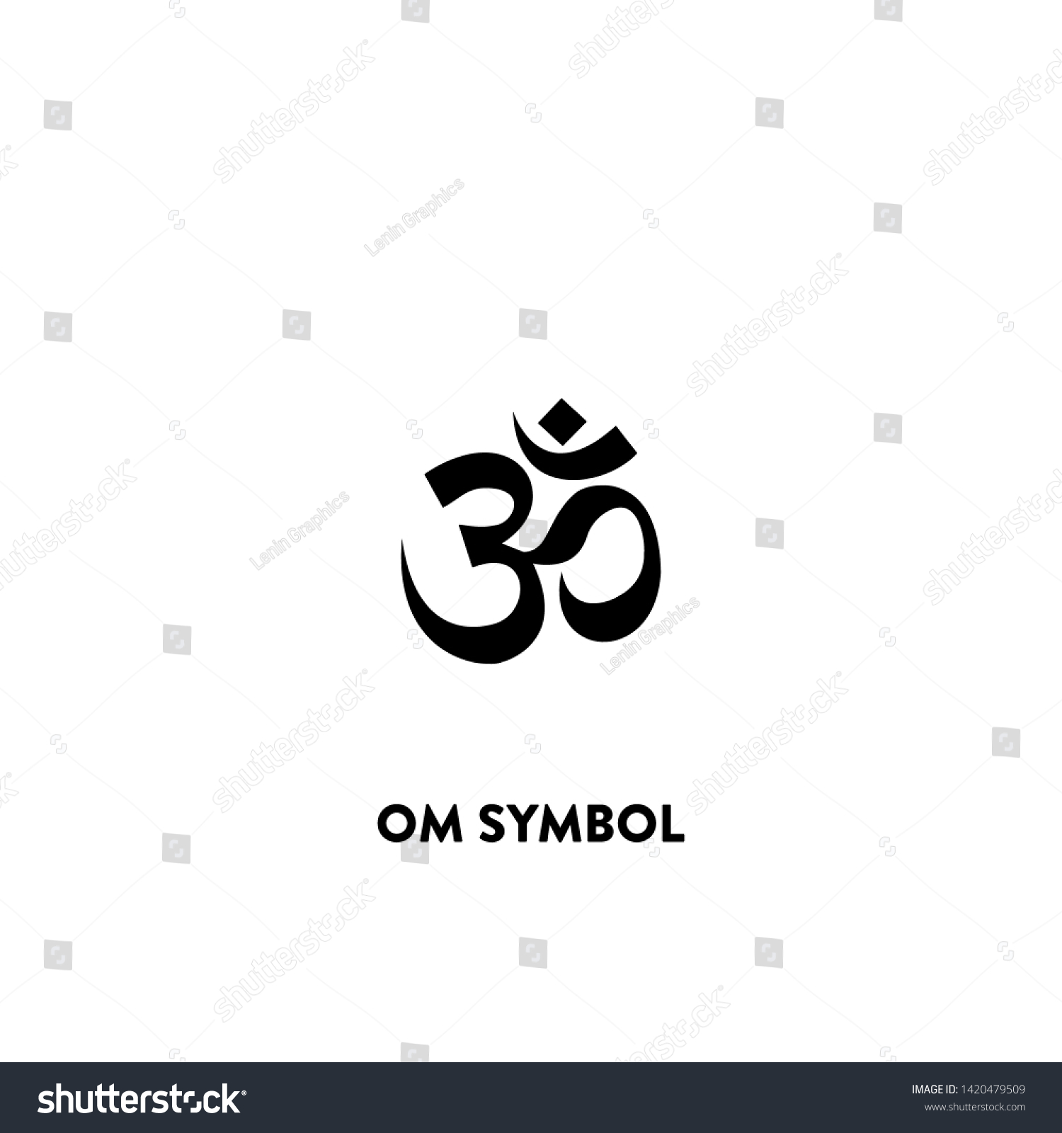 om symbol icon vector. om symbol sign on white background. om symbol icon for web and app #1420479509