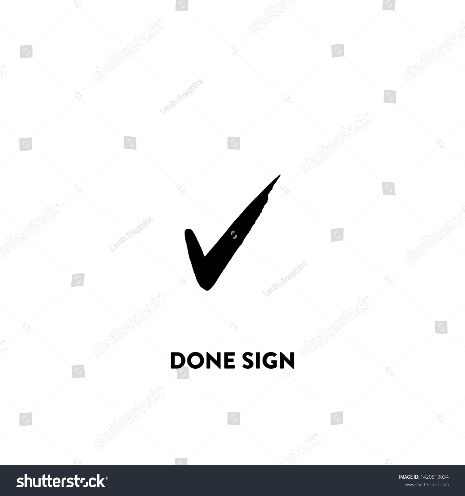 done sign icon vector. done sign sign on white background. done sign icon for web and app #1420513034
