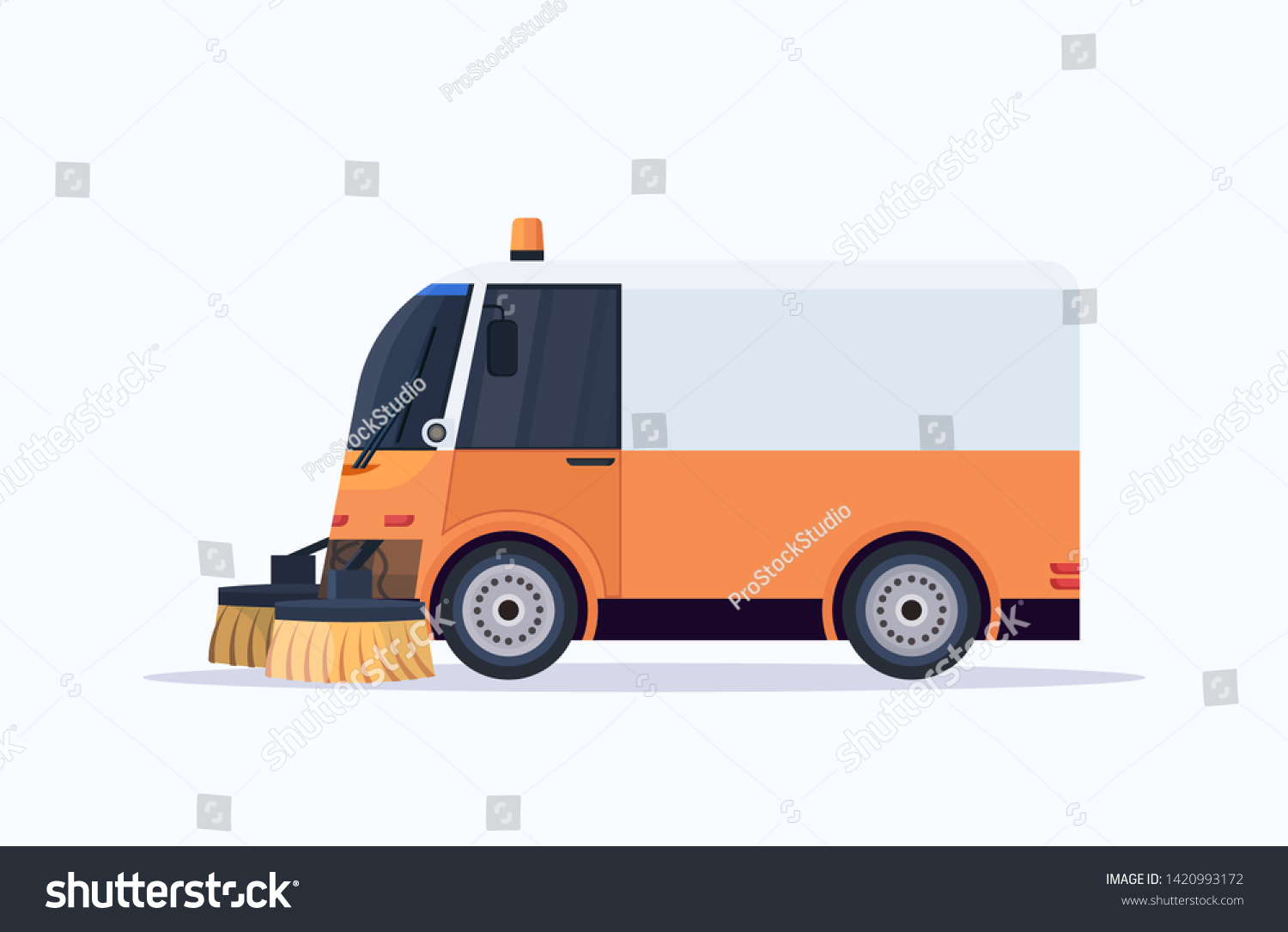 Modern Street Sweeper Truck Industrial Vehicle Royalty Free Stock   Avopix 1420993172 