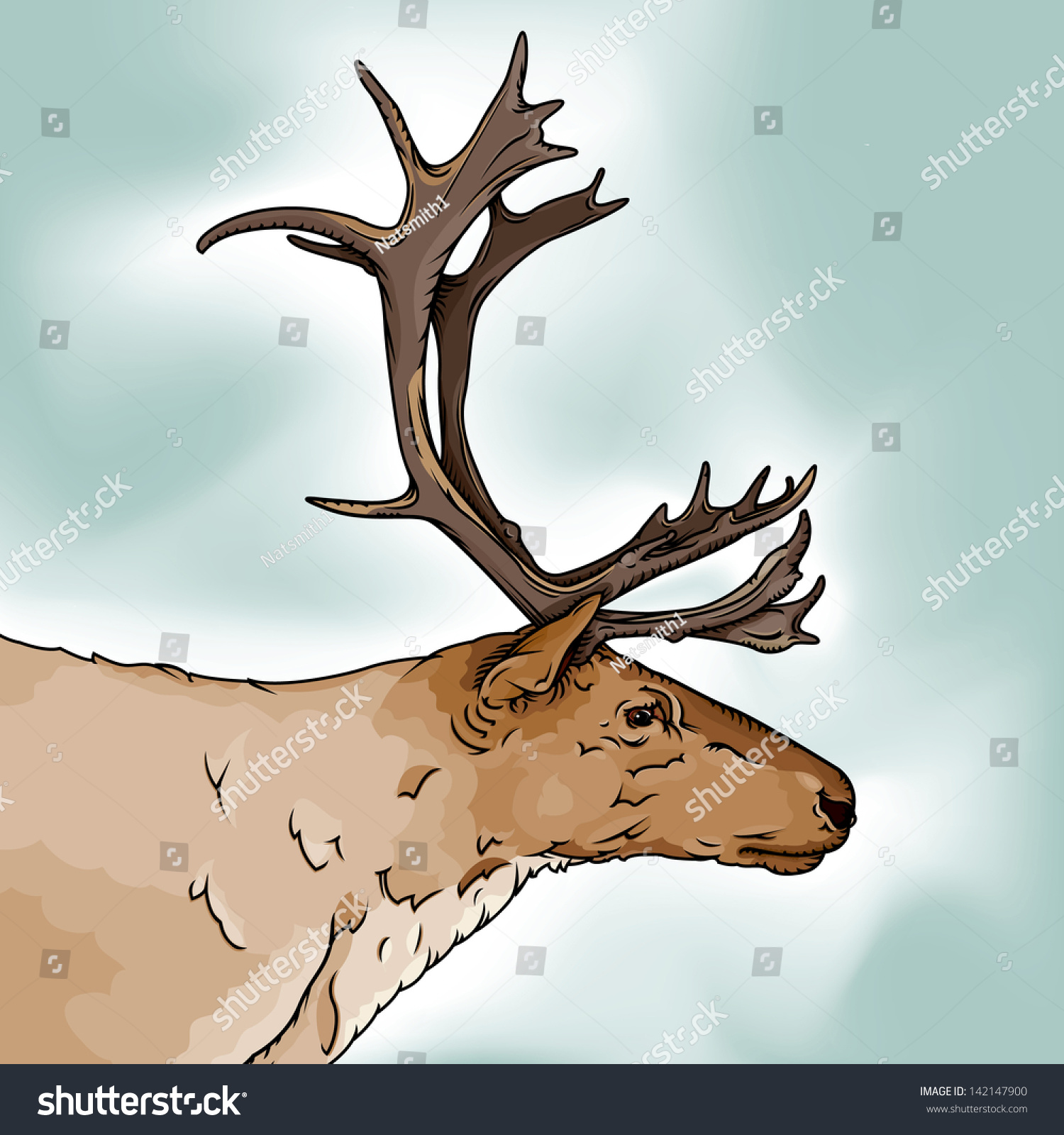 Vector Drawingcaribouvector Drawing Easy To Royalty Free Stock