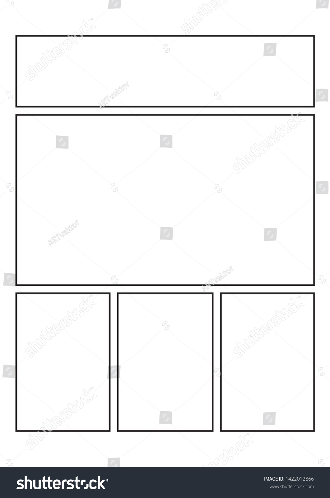 Comics blank layout template background. Vector - Royalty Free Stock ...