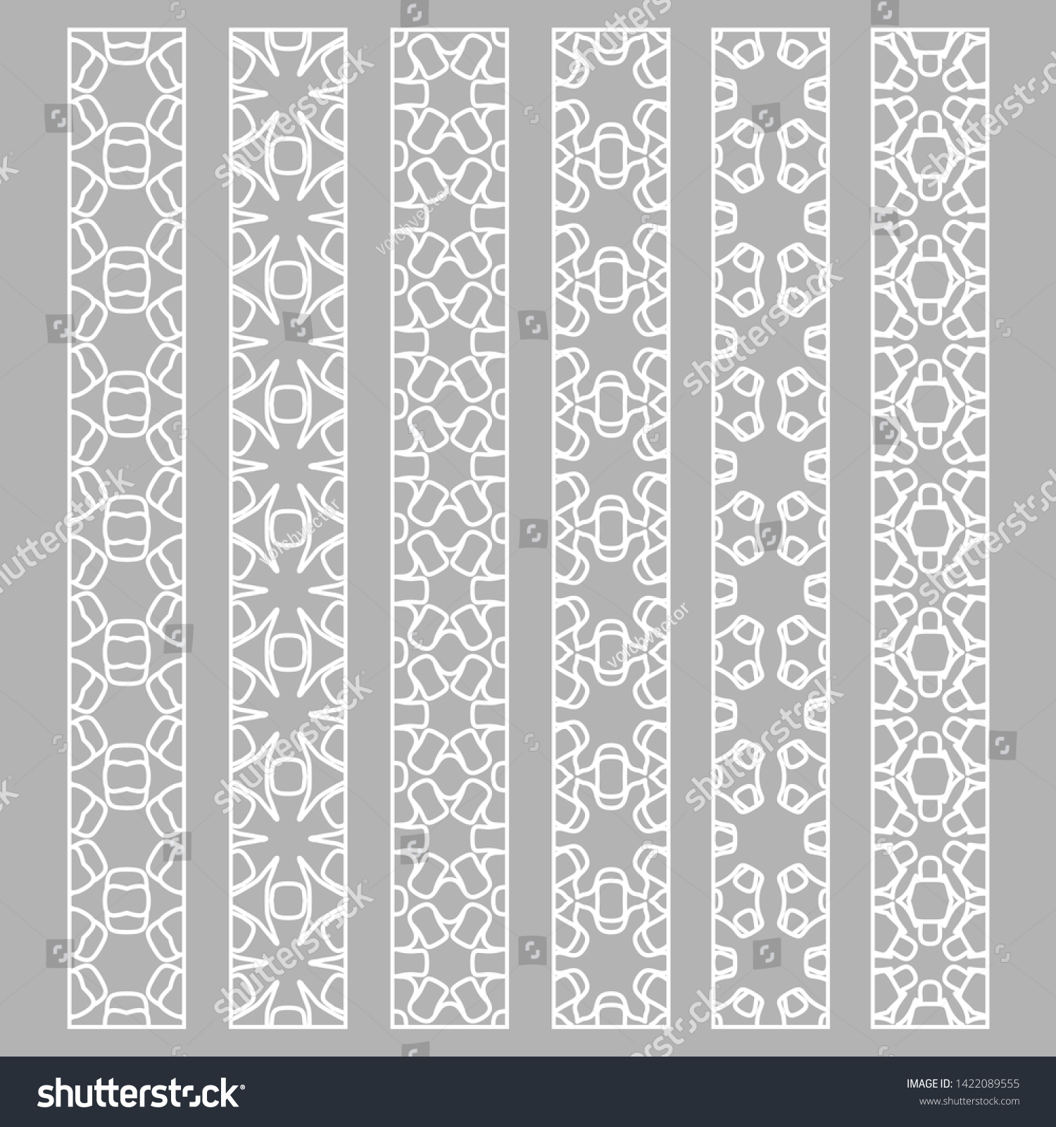 Vector set of line borders with geometric - Royalty Free Stock Vector ...