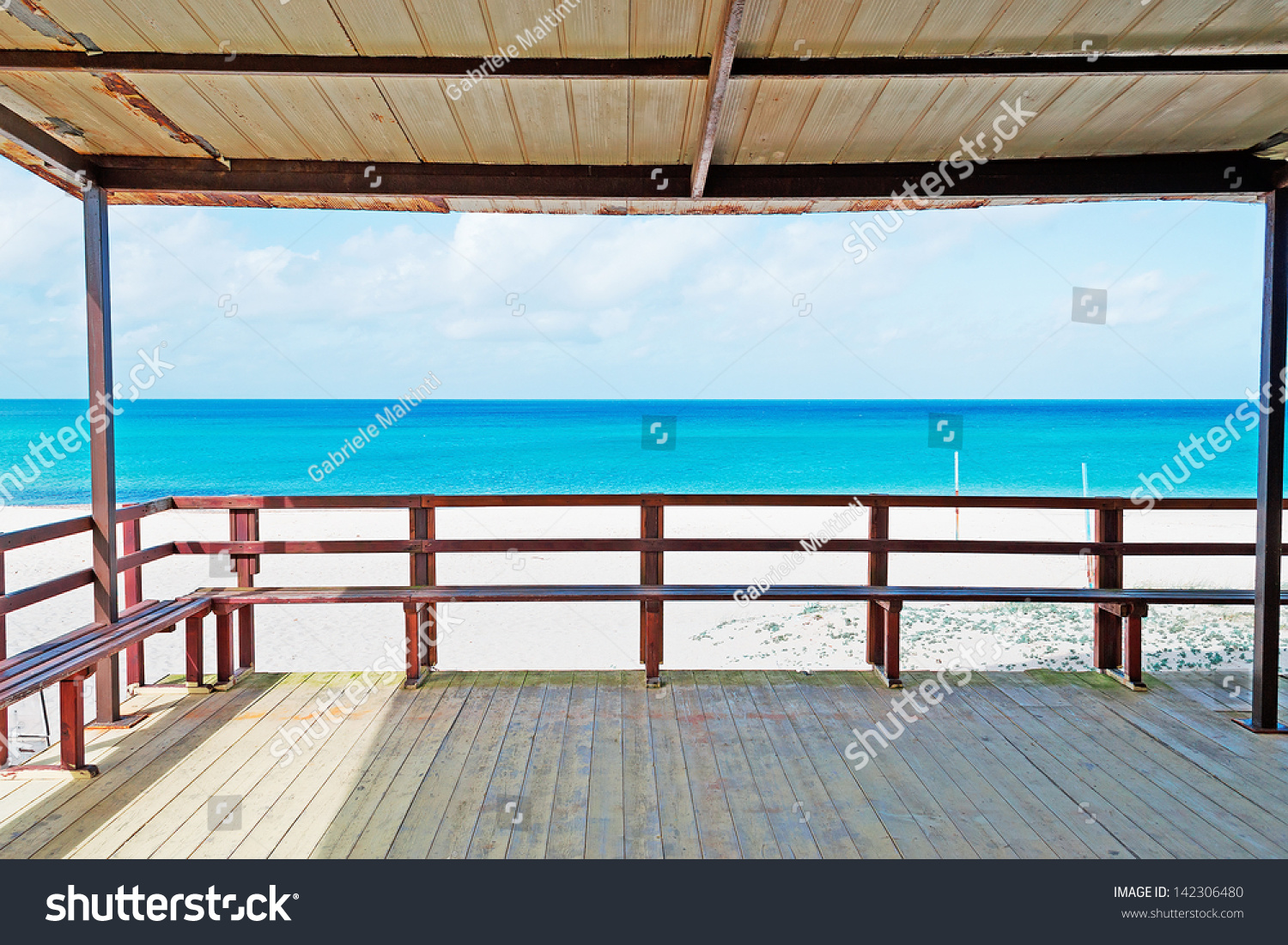 wooden porch by the sea #142306480