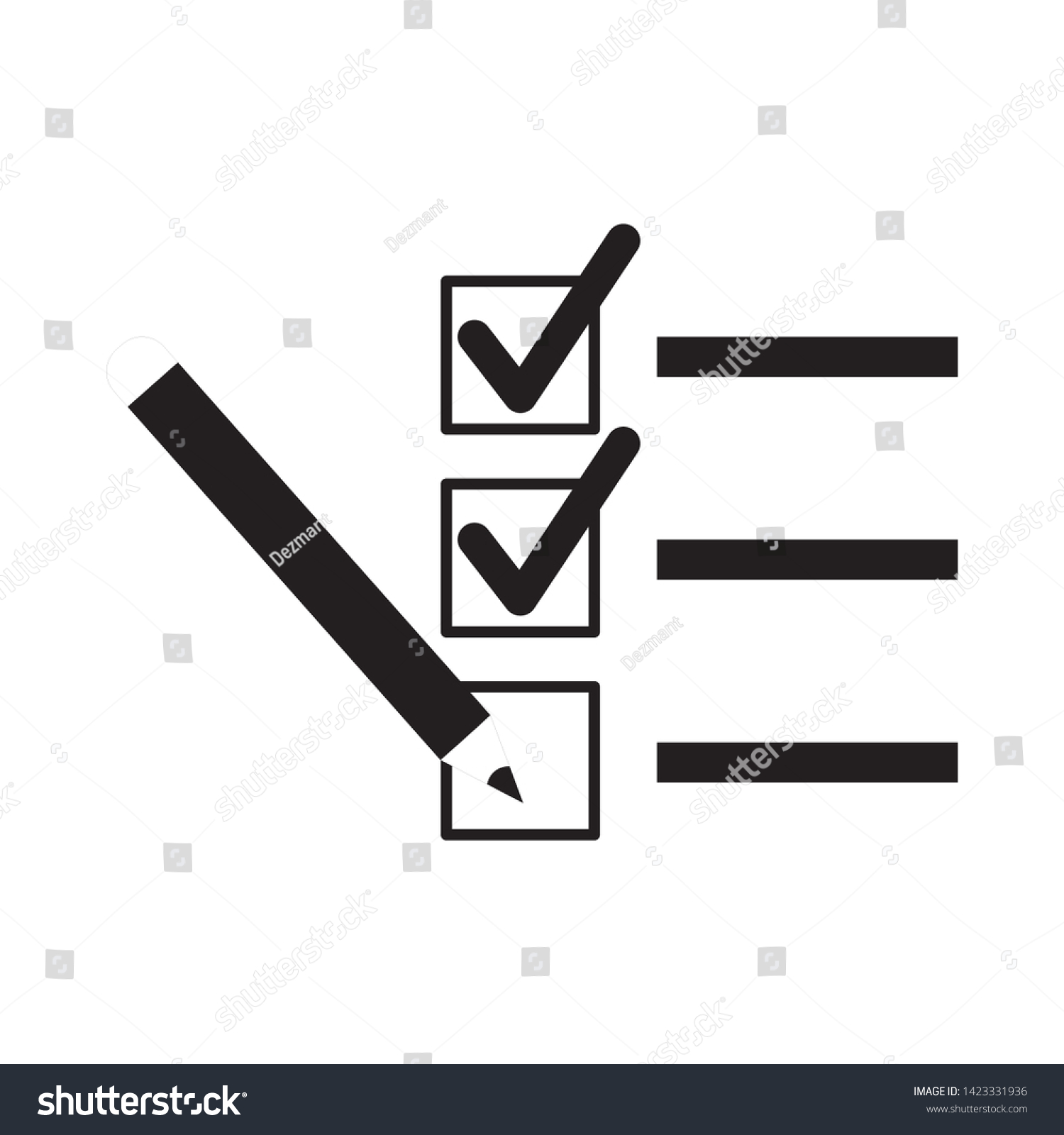 Check mark symbol, check box icon. Checkbox set - Royalty Free Stock ...