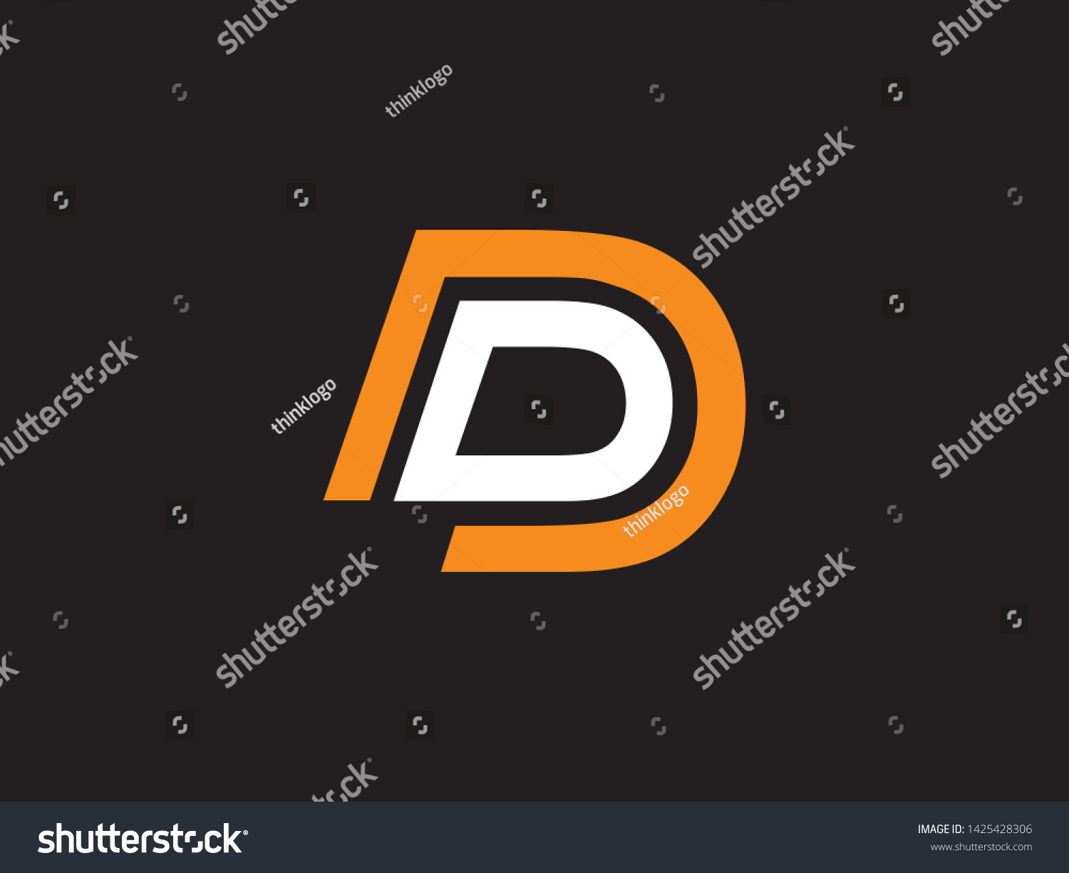 Letter D or DD Logo Template, Icon, Symbol - Royalty Free Stock Vector ...