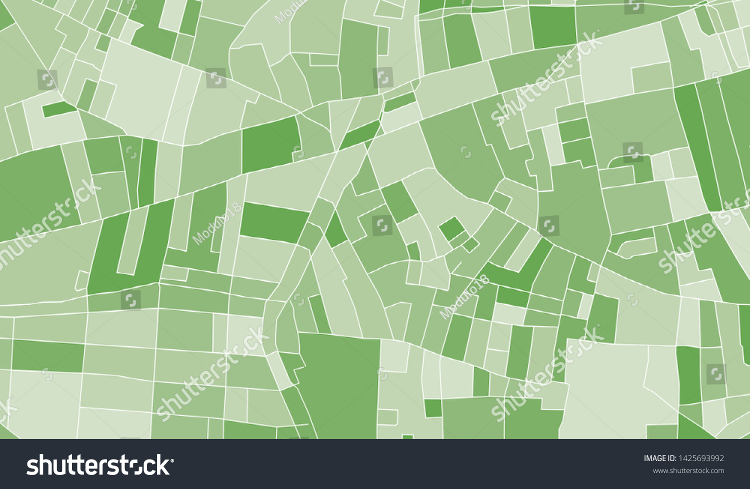 illustration green field block from aerial view #1425693992