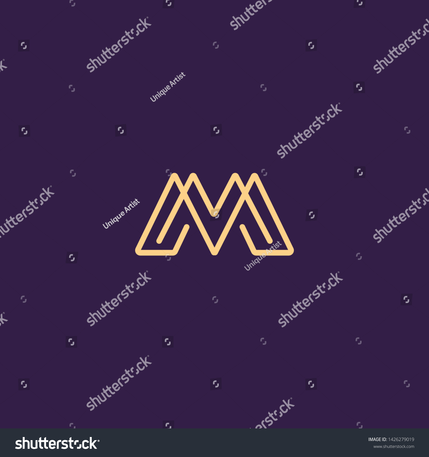 Creative Innovative Initial Letter logo MM M. - Royalty Free Stock ...