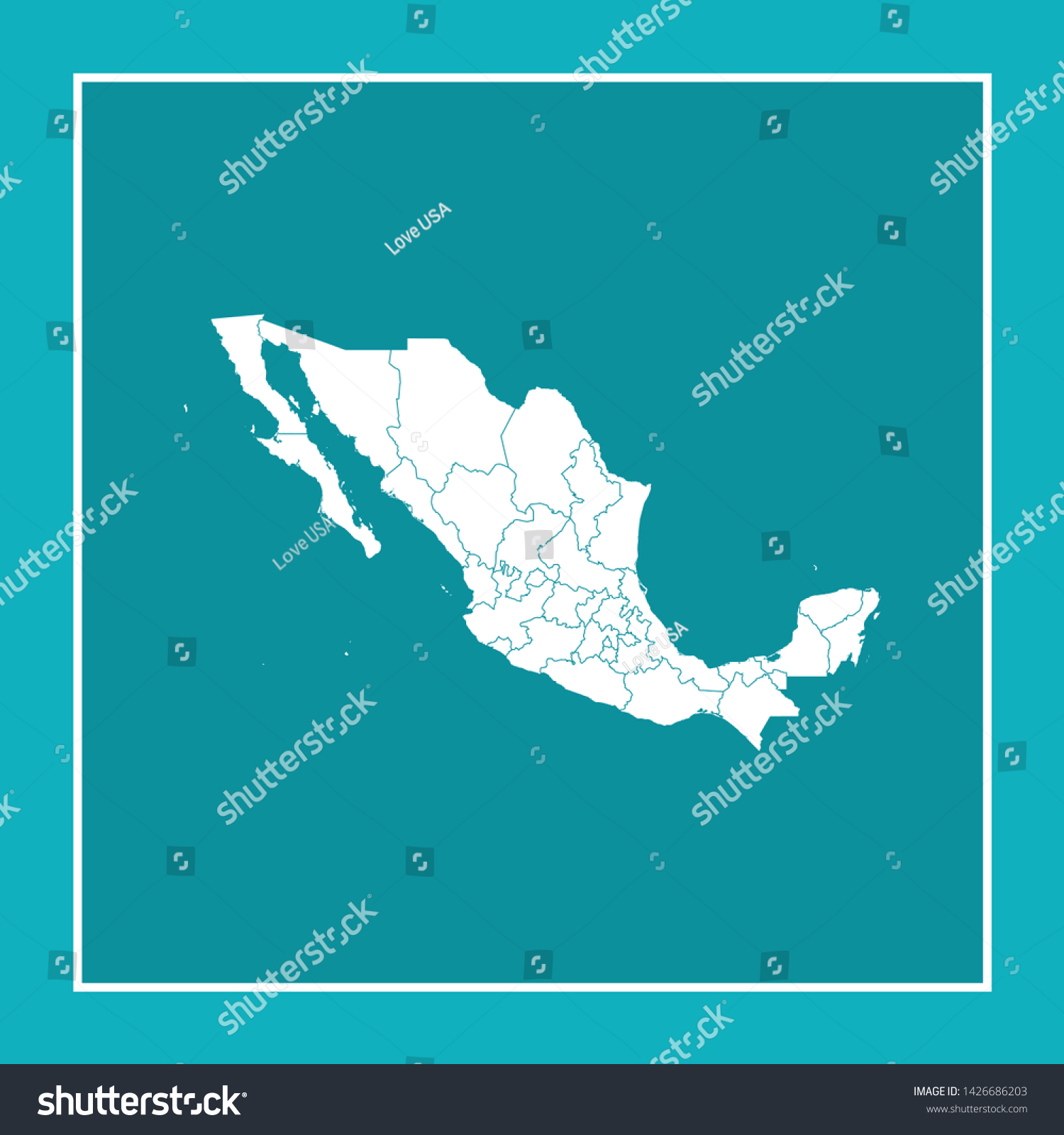 illustration vector map of Mexico - Royalty Free Stock Vector ...