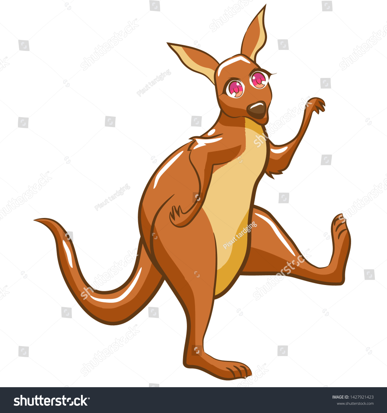 Kangaroo Vector Graphic Design Clipart - Royalty Free Stock Vector 