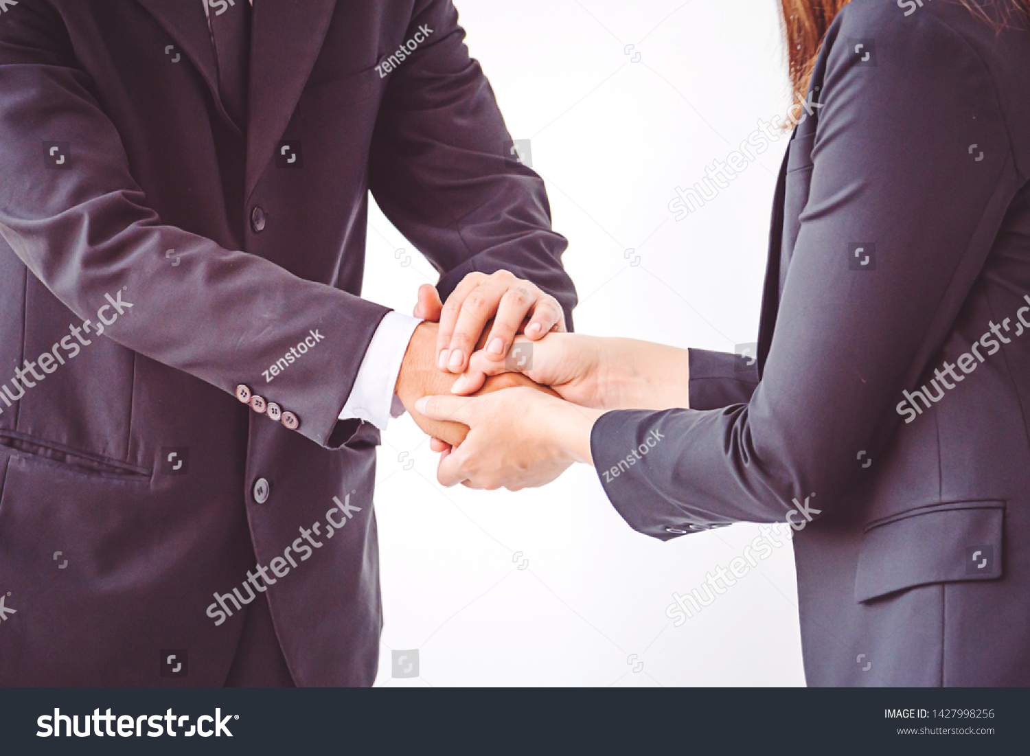business people coordinate hands. Concept Teamwork #1427998256