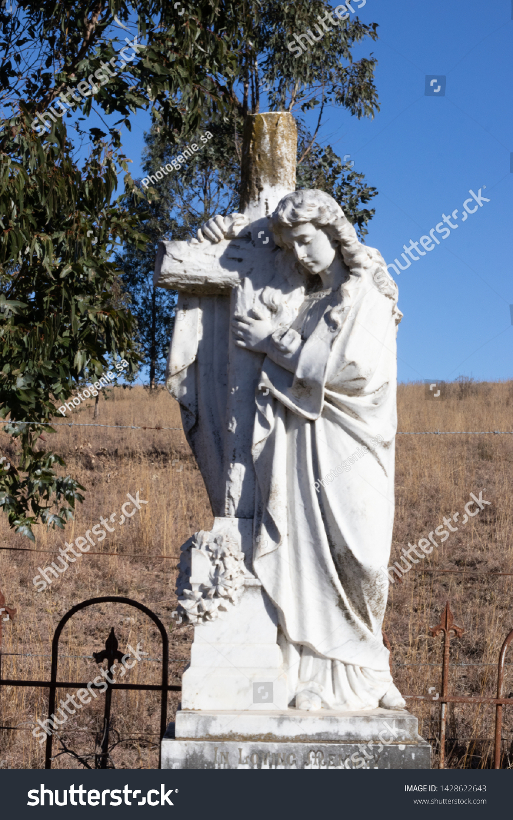 Marble angels on old Anglo Boer War Graves #1428622643