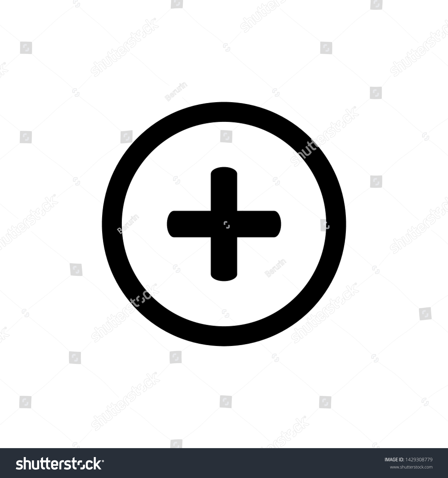 Plus Math Symbol Icon Vector Design Illustration - Royalty Free Stock ...