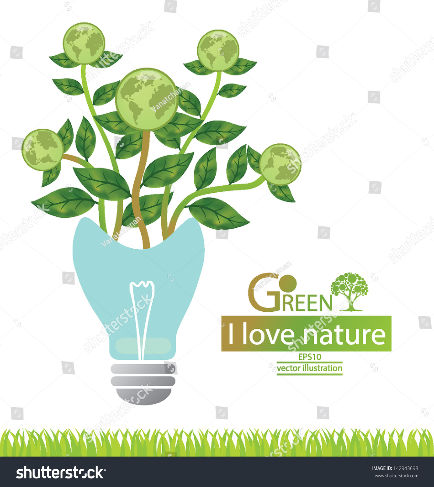 Green Concepts Save Energy Save World Vector Royalty Free Stock