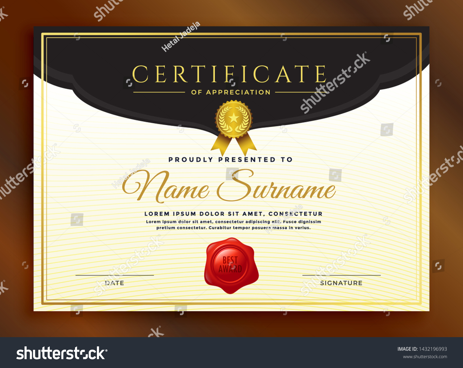 Certificate Premium Template Awards Diploma Royalty Free Stock Vector