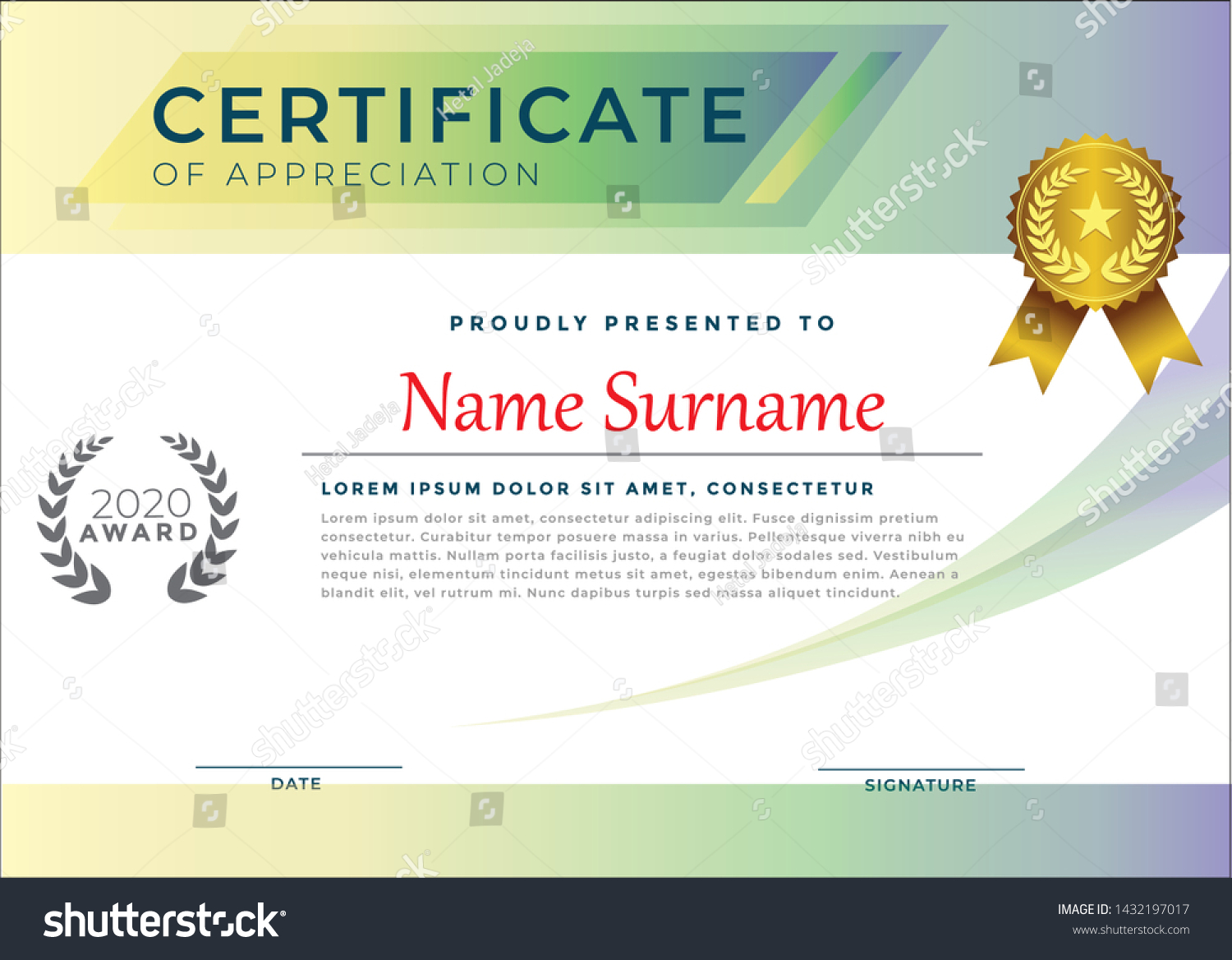 Vertical certificate template, diploma layout, - Royalty Free Stock