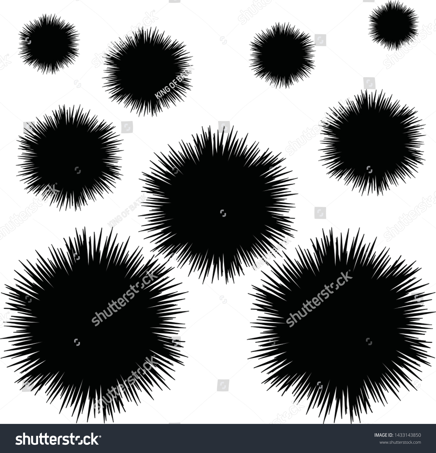 Sea urchin illustration, drawing, engraving, ink - Royalty Free Stock ...