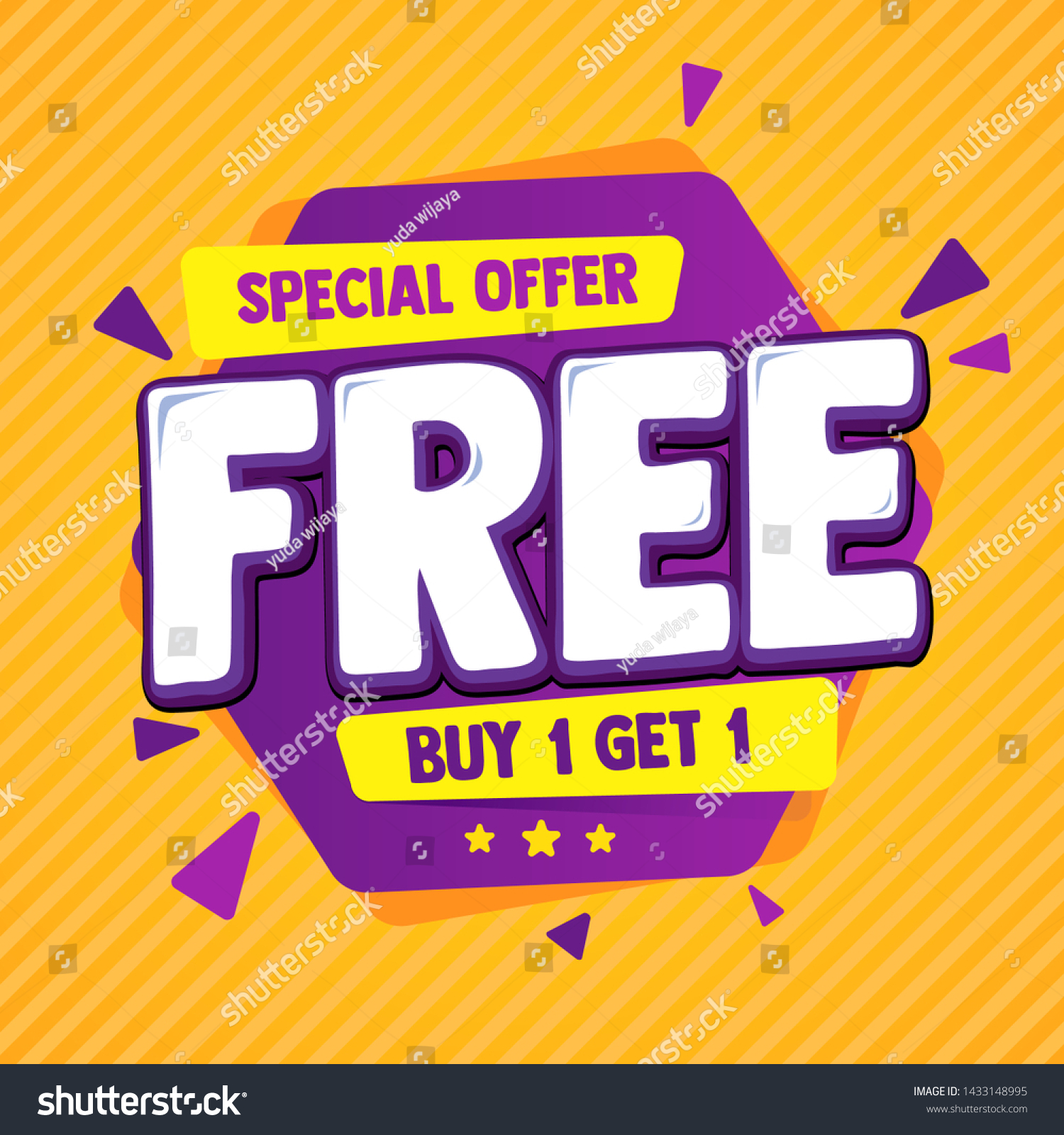 Special offer banner, hot sale, big sale, buy 1 get 1, sale banner vector, purple and orange vector banner
