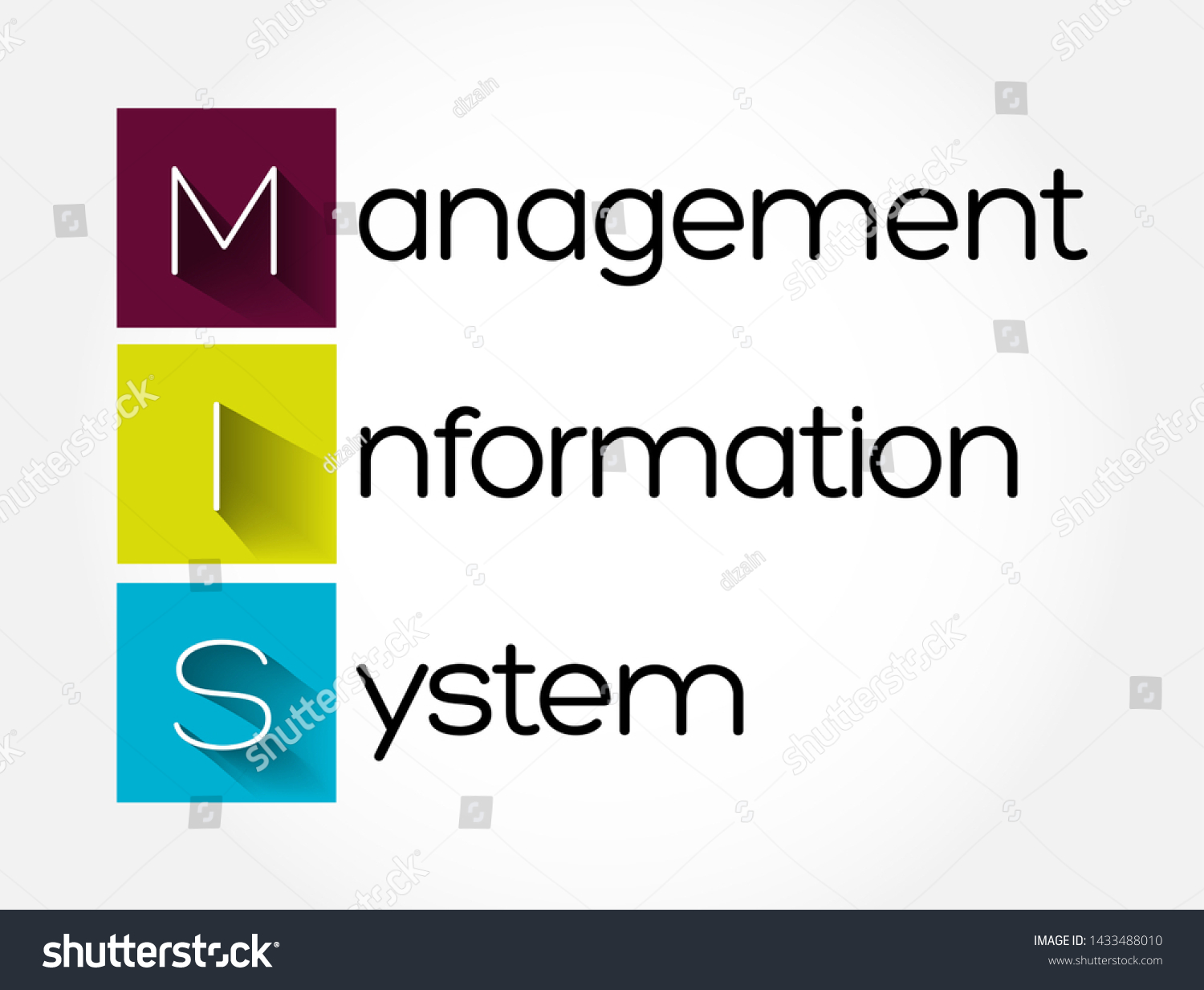 MIS Management Information System Acronym Royalty Free Stock 