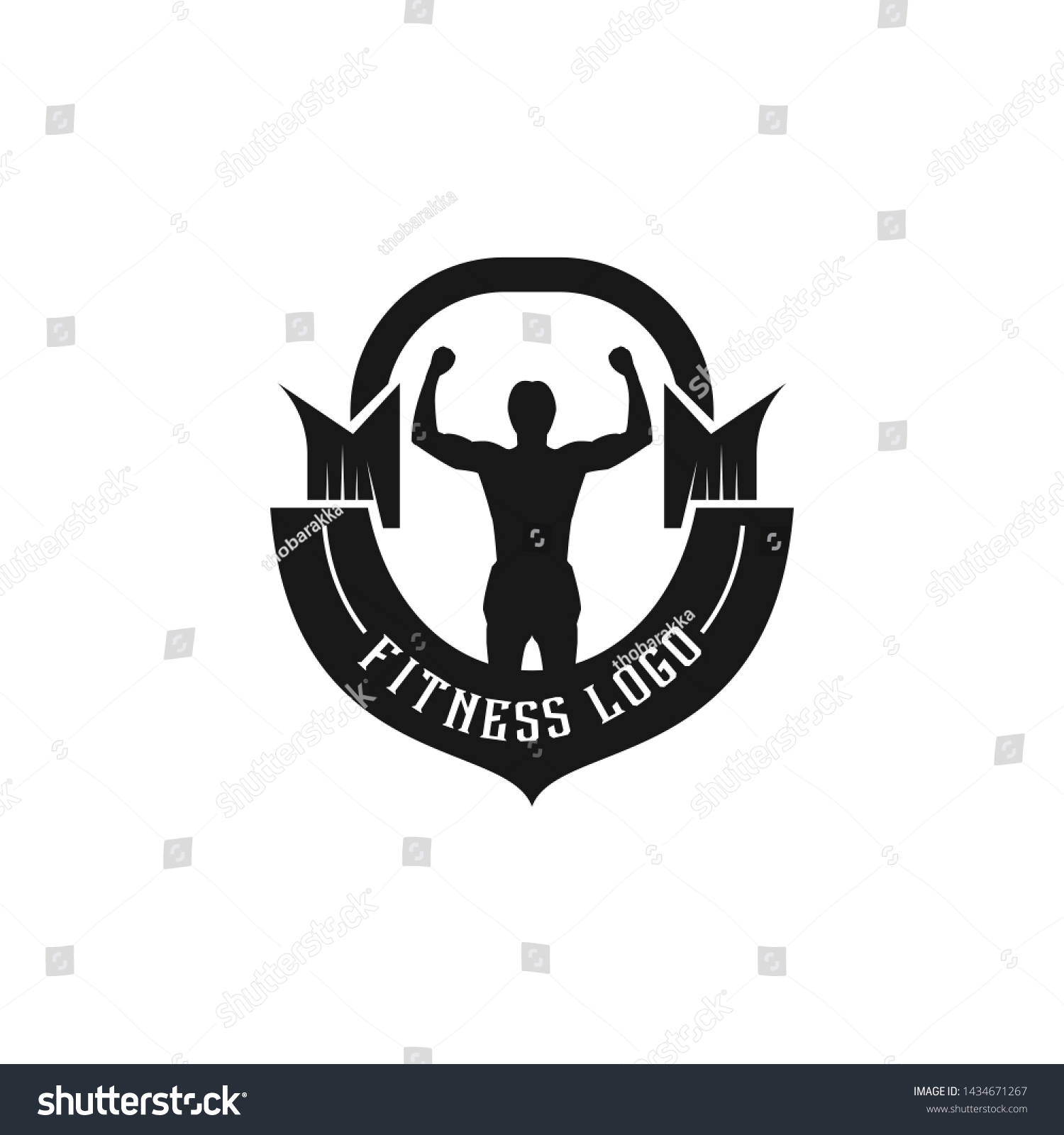 Fitness Gym Logo Design Vector Template - Royalty Free Stock Vector 