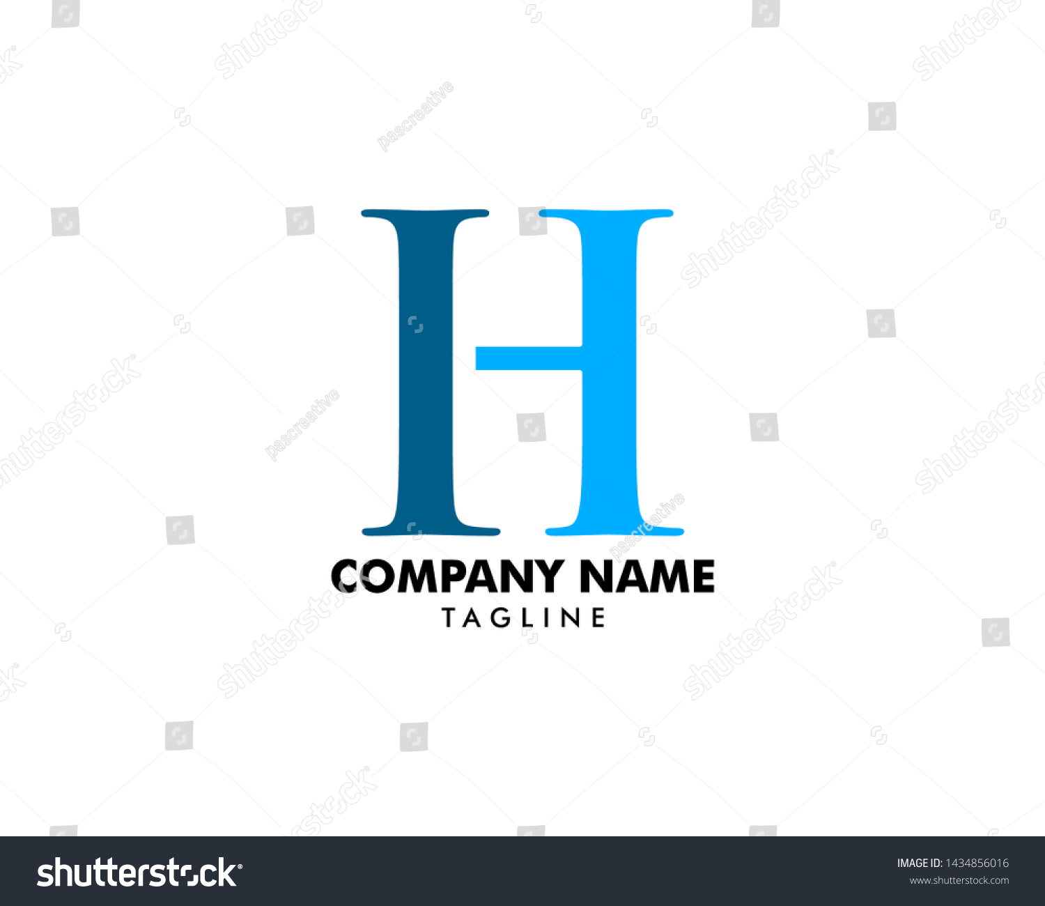 Initial Letter IH Logo Template Design - Royalty Free Stock Vector ...