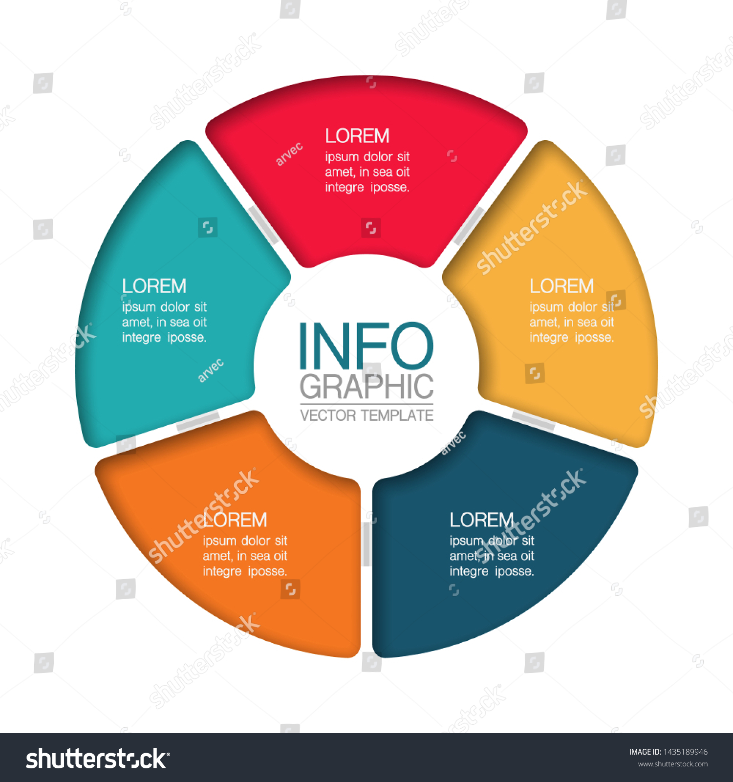 Vector Infographic Circular Diagram Template Royalty Free Stock