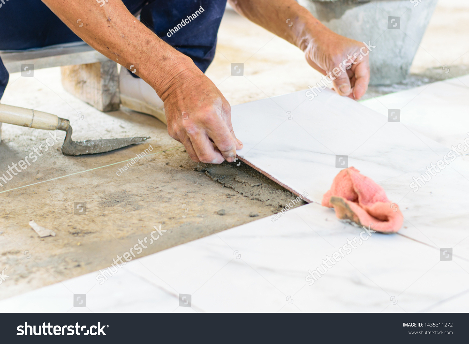 In home construction I am laying tile on the floor material is cement, tiles, buckets, hammers, paving the lap. The commitment, expertise To operate successfully, with next. #1435311272