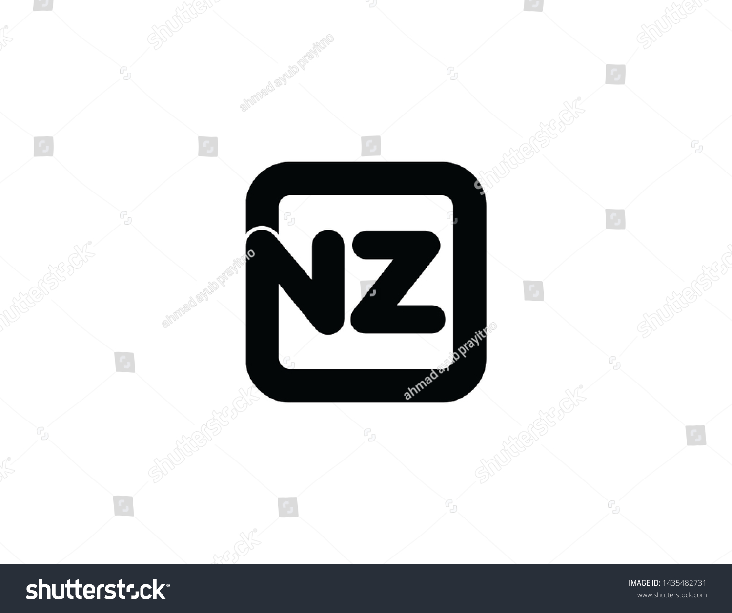 nz original monogram logo design - Royalty Free Stock Photo 1435482731 ...