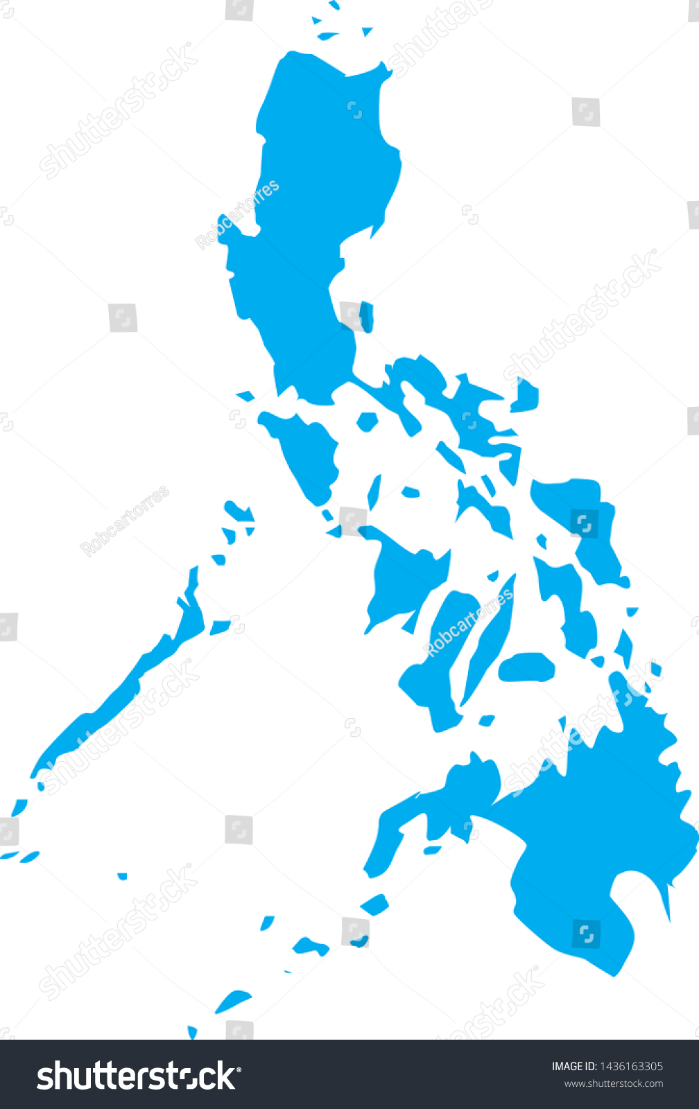 political map of the Philippines - Royalty Free Stock Vector 1436163305 ...