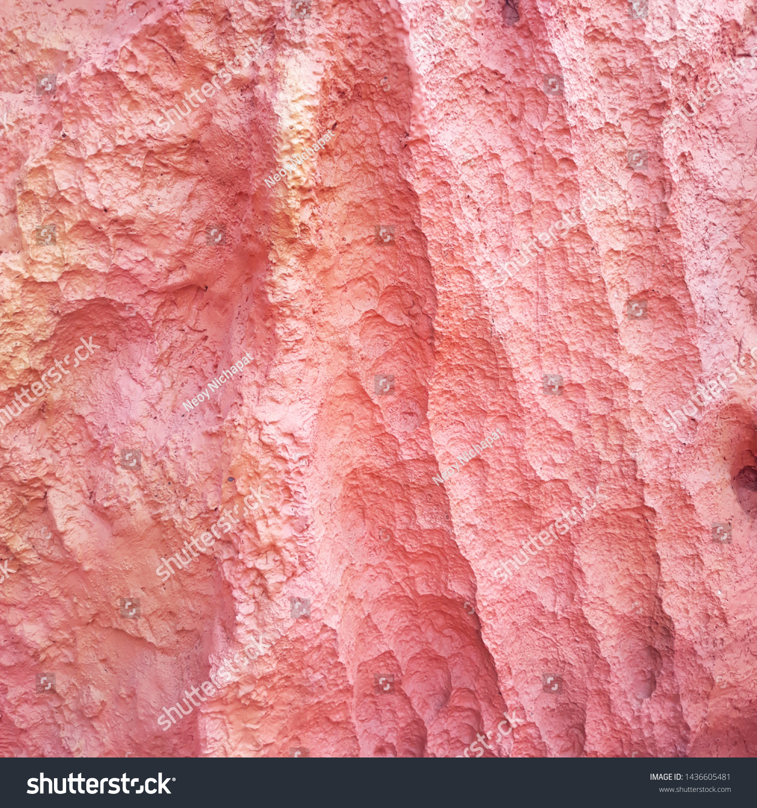 Rock layers - a colorful formations of rocks stacked #1436605481