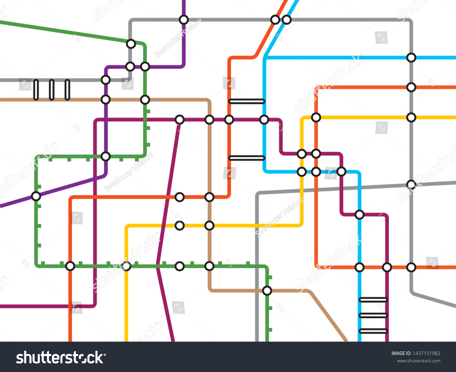 Metro subway tube map - underground scheme DLR - Royalty Free Stock ...