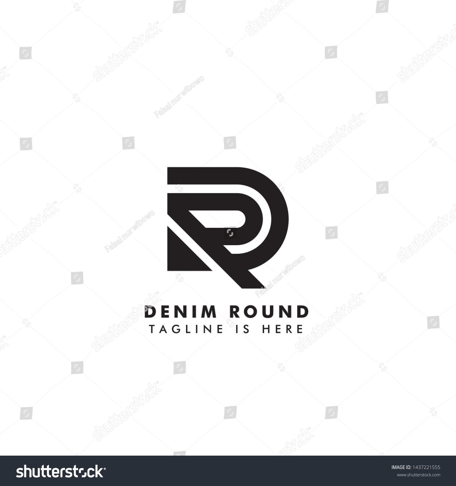 Logo Design Letter D + R, Design Concept Letter Royalty Free Stock