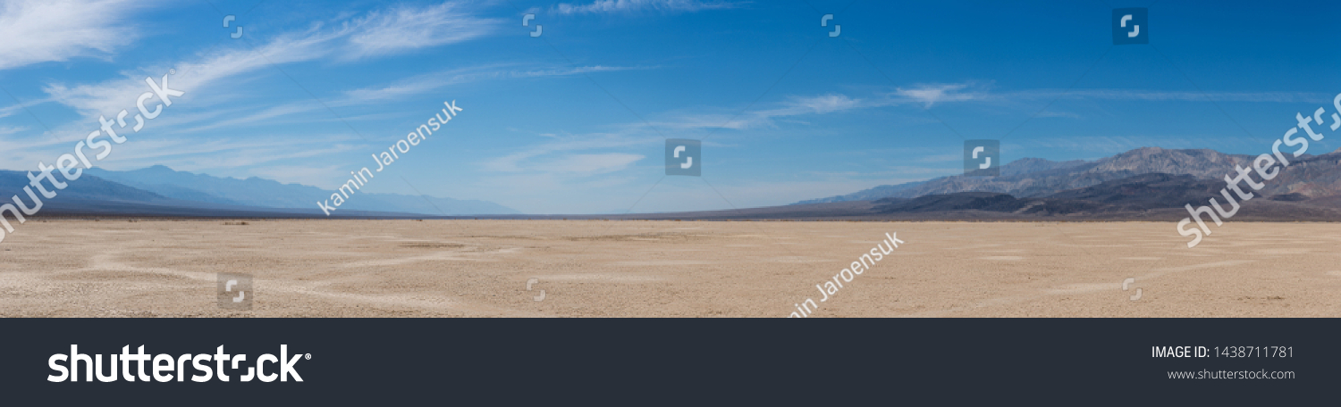 Desert Landscape of Death Valley National Park Nevada USA Panorama  #1438711781