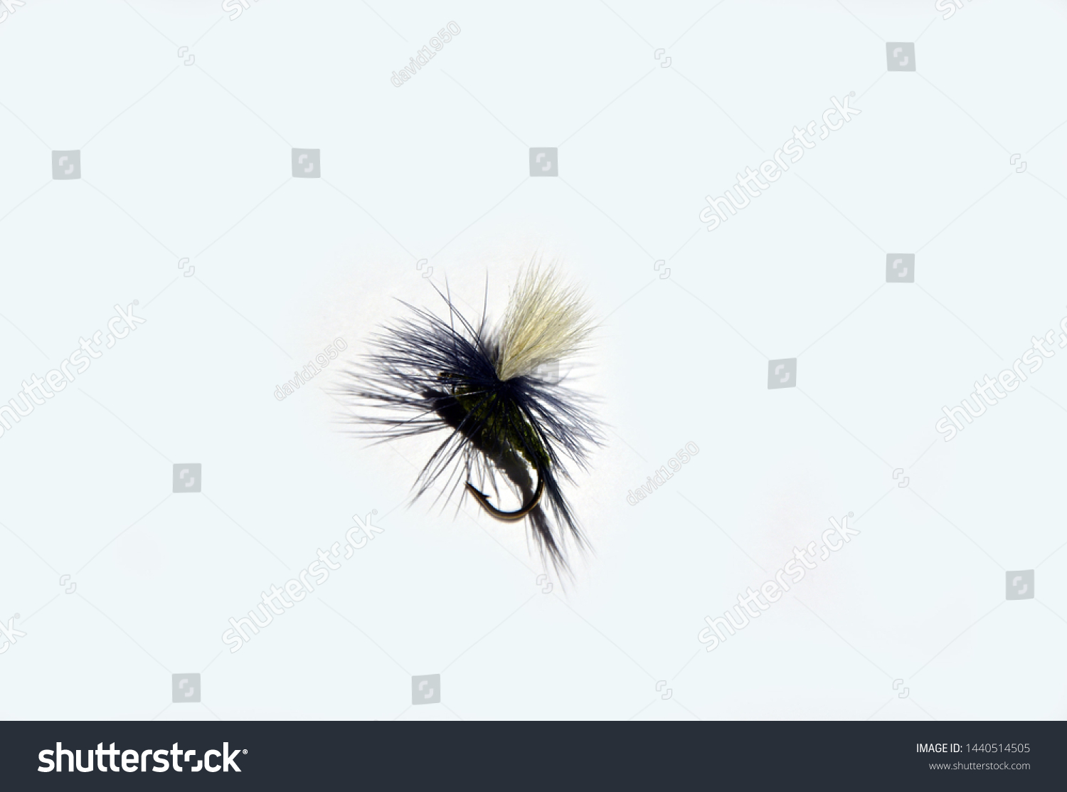 Artificial white and olive dry fly for fly fishing #1440514505