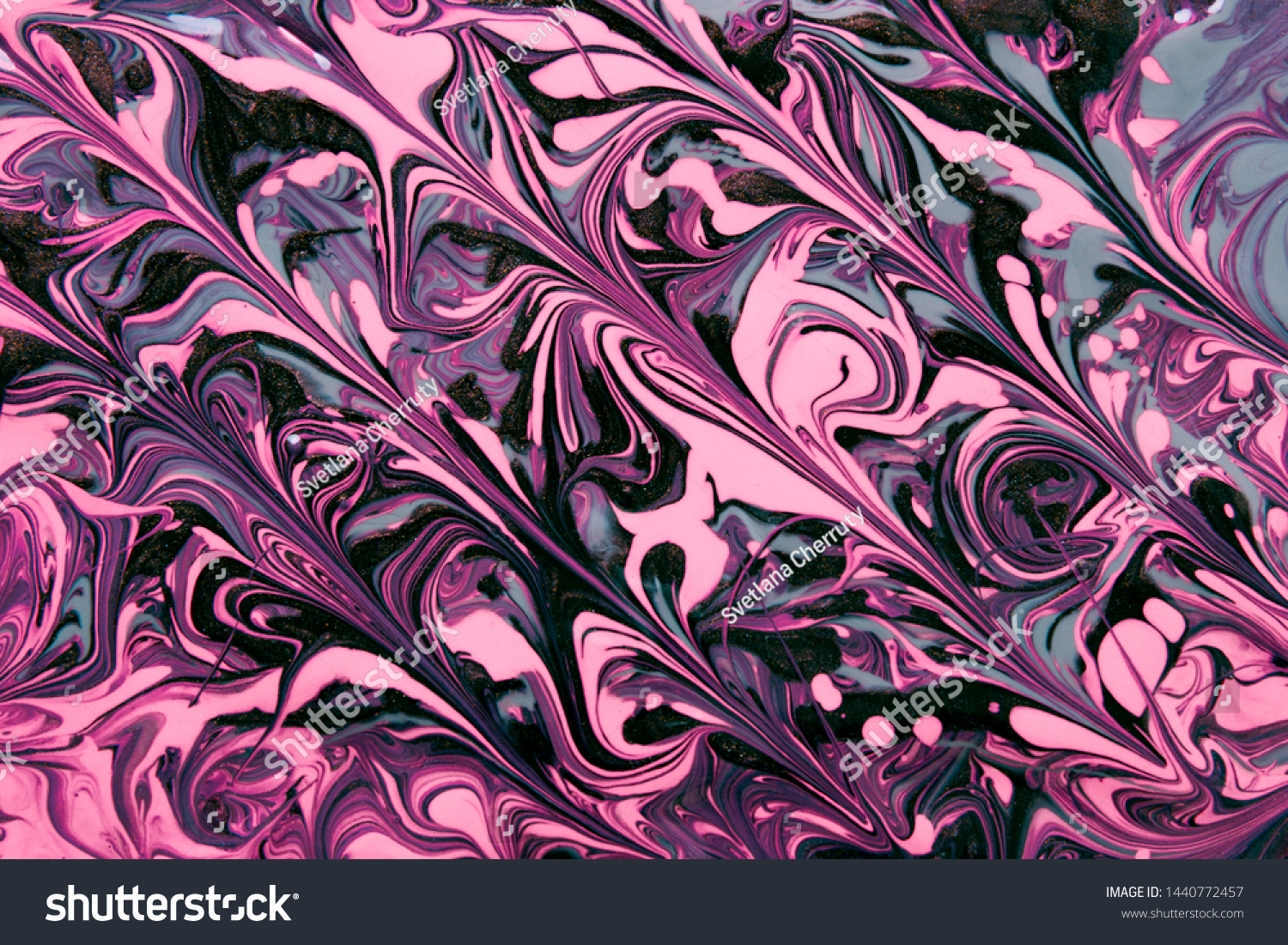 Abstract colorful vibrant pink liquid acrylic pattern. Trendy background. Trendy background. #1440772457