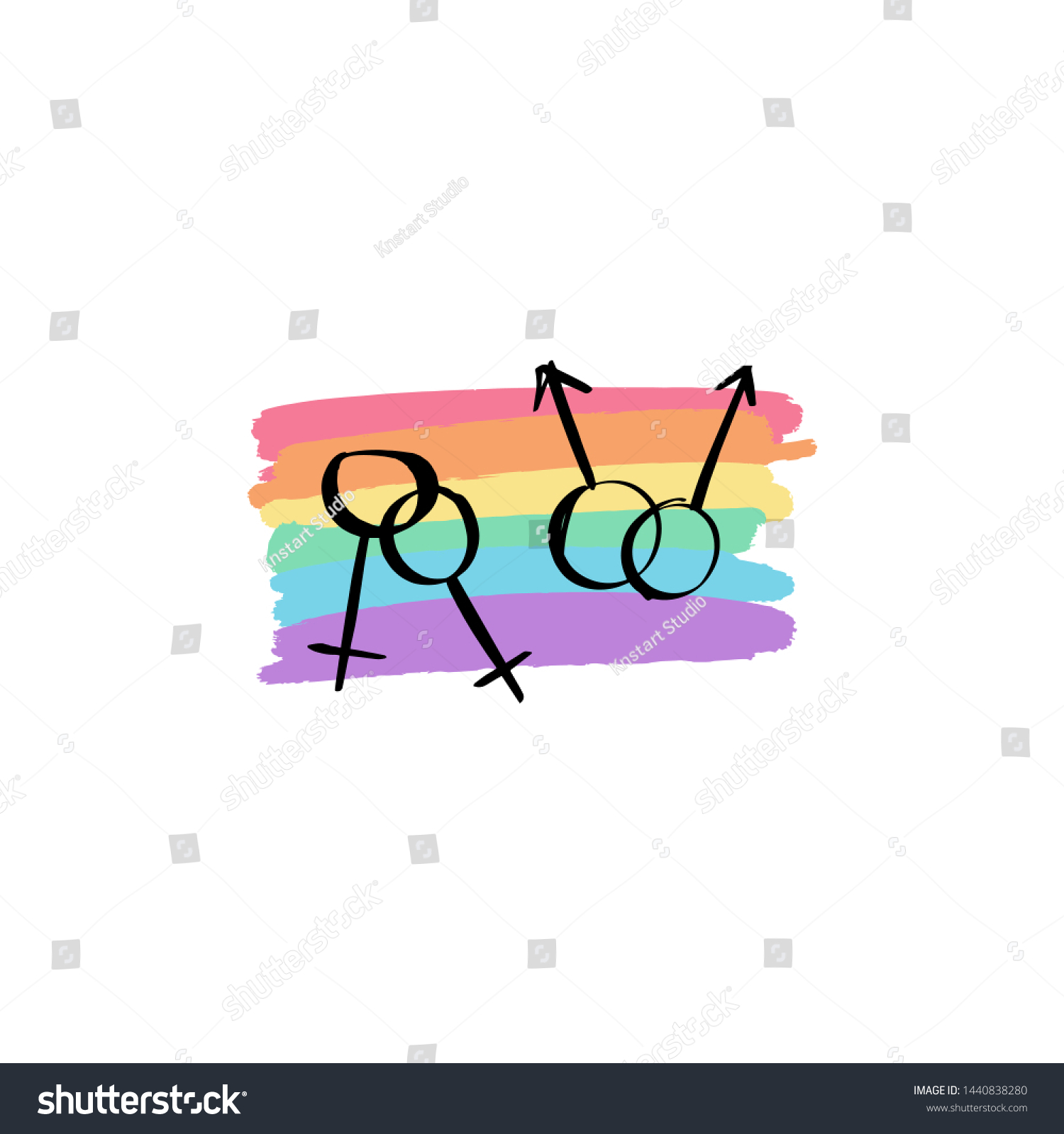 Hand Drawn Crayons Rainbow Art Lgbt Flag Gay Royalty Free Stock