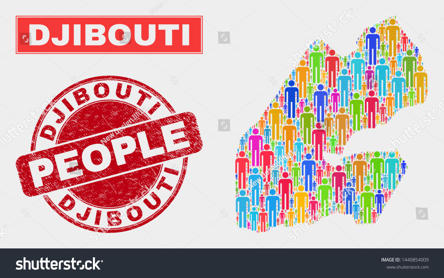 Demographic Djibouti Map Illustration People Royalty Free Stock   Avopix 1440854009 